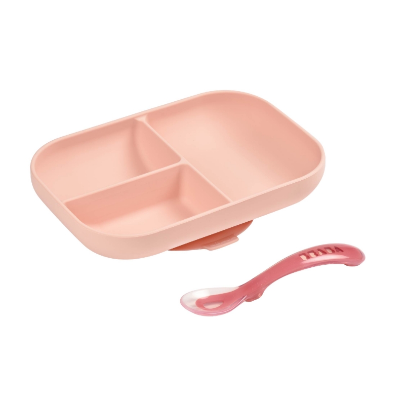 Silicone suction divided plate + 2nd age spoon